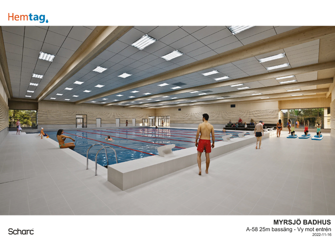 Myrsjö simhall interiör
