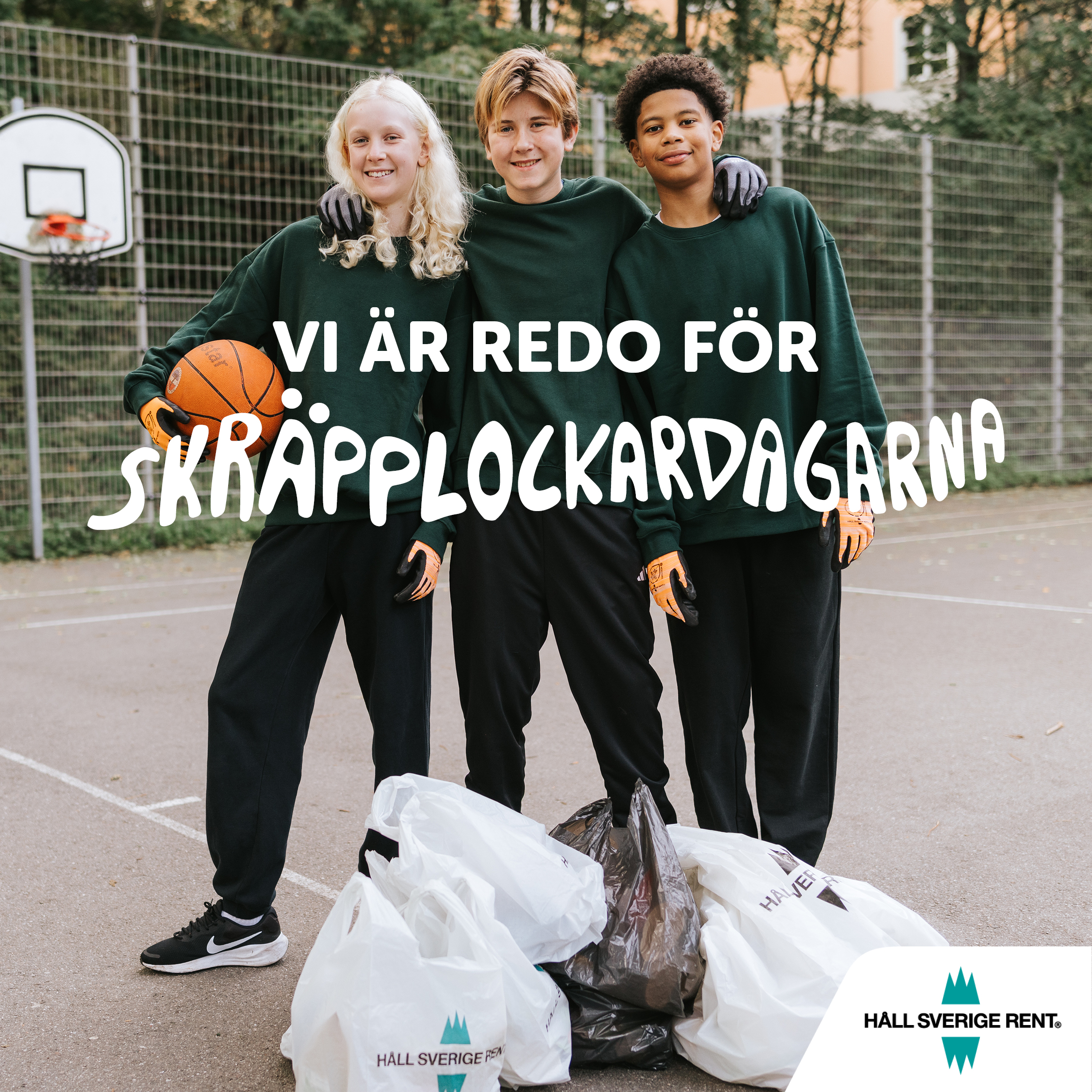 Ungdomar som ska medverka på Skräpplockardagarna