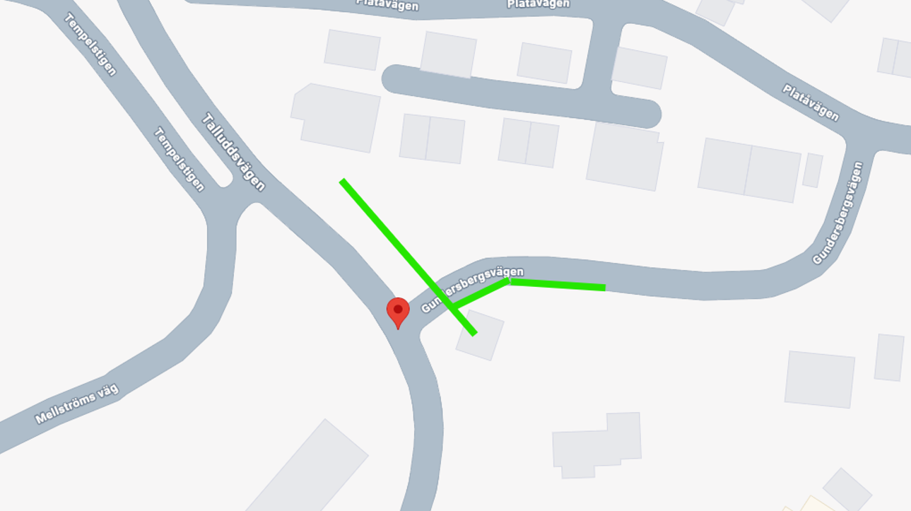 karta gundersbergsvägen