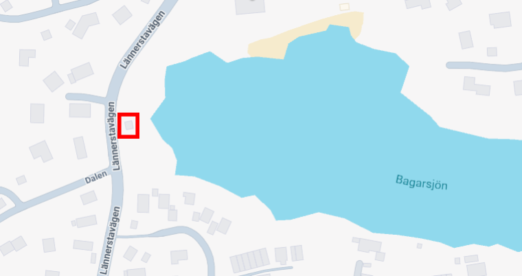 karta som visar pumpstationens plats