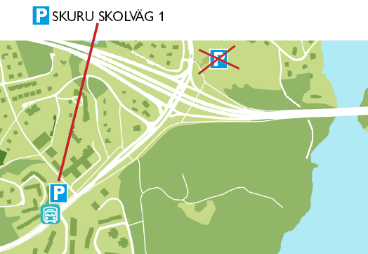 Infartsparkeringen vid Skurusundsvägen flyttar till Skuru skolv 1