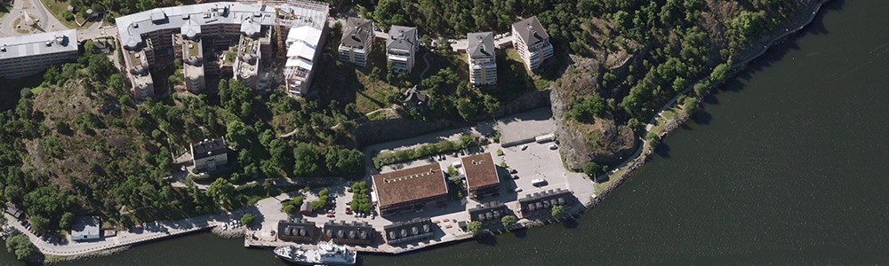 Flygfoto över området