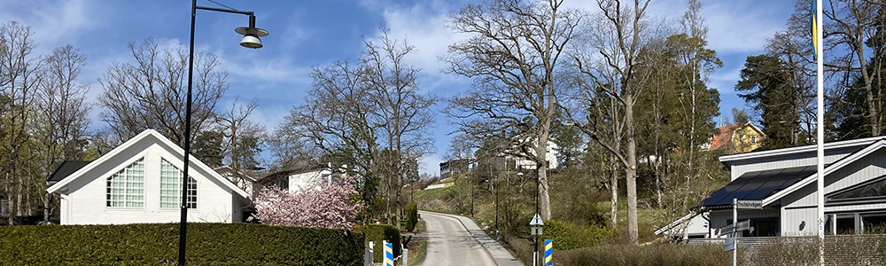 Vy över villaområde
