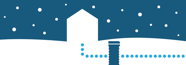 hus med LTA-anläggning i vintermiljö