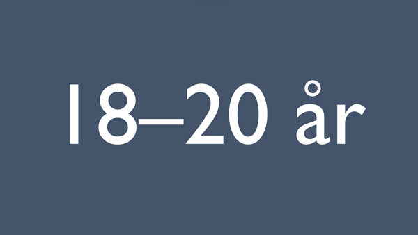 Text: 18-20 år