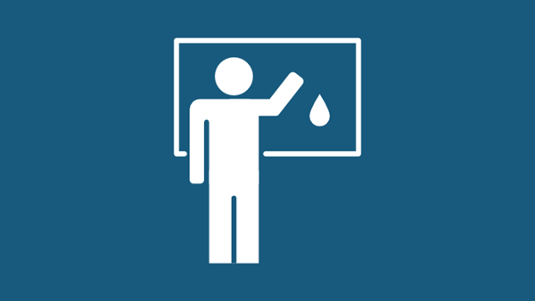 illustration figur vid lektionstavla