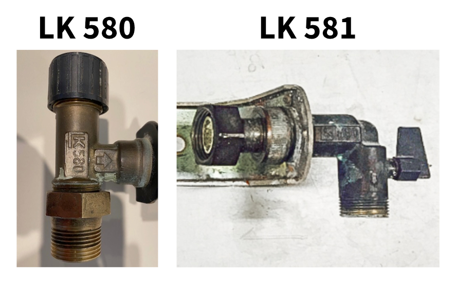 bild på ventiltyperna LK580 och LK581